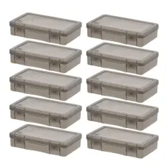 IRIS&reg; Small Translucent Gray Snap-Tight Lid Supply Organizers, 10ct.