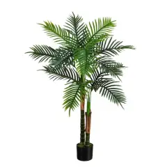 4ft. UV Resistant Artificial Double Robellini Palm Tree (Indoor/Outdoor)