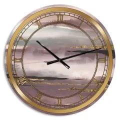 Designart 'Purple Glam Storm Iv Glam Wall Clock