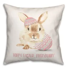 Hoppy Easter 18" x 18" Throw Pillow