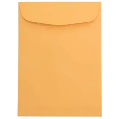 JAM Paper 7.5" x 10.5" Brown Kraft Recycled Manila Open End Envelopes, 100ct.
