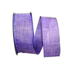 Reliant 2.5" x 50yd. Linen Wired Ribbon Purple