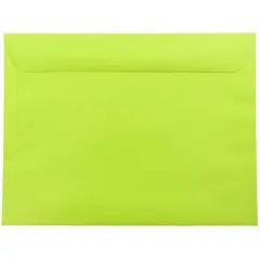 JAM Paper 9" x 12" Booklet Envelopes, 25ct. Ultra Lime Green
