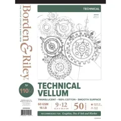 Borden & Riley&reg; No.110M Technical Vellum Pad