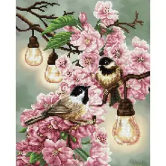 Diamond Dotz&reg; Advanced Cherry Blossoms & Chickadees Diamond Painting Kit