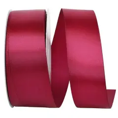 JAM Paper 1.5" x 50yd. Single Face Satin Ribbon Wine