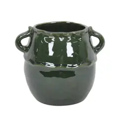 9" Green Ceramic Pot with Handles by Ashland&reg;