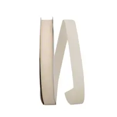 JAM Paper 7/8" x 100yd. Soliterra Taffeta Ribbon Natural