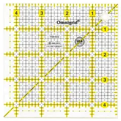 Omnigrid Square Quilting & Sewing Ruler, 4.5" x 4.5"