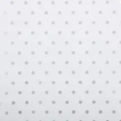 JAM Paper Polka Dot Gift Wrap Set, 2ct. White with Silver Glitter Dots