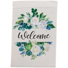 Welcome Mixed Florals Spring Outdoor Garden Flag