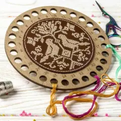 Wonderland Crafts Bird Couple Thread Organizer Embroidery Kit 