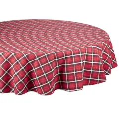 DII&reg; 70" Glad Tidings Plaid Tablecloth