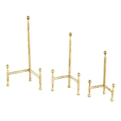 Gold Metal Slim Display Easel with Ball Accent Set