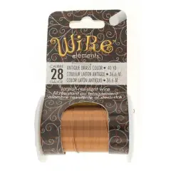 The Beadsmith&reg; Wire&trade; Elements 28 Gauge Tarnish-Resistant Wire Antique Brass