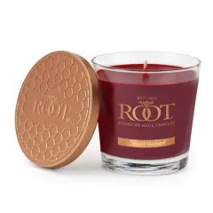 Root Candles 6.3oz. Small Scented Honeycomb Veriglass Jar Candle Spiced Orchard