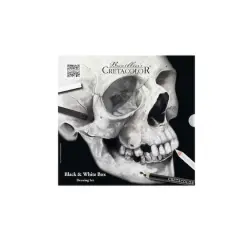 Cretacolor Skull Edition Black & White Drawing Tin Set