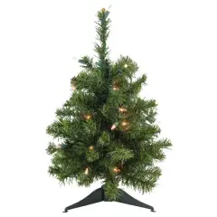 1.5ft. Pre-Lit Canadian Pine Artificial Christmas Tree, Clear Lights