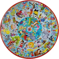 eeBoo Good Deeds 36 Piece Giant Round Jigsaw Puzzle