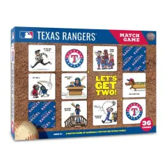 Major League Baseball Licensed Memory Match Game Texas Rangers