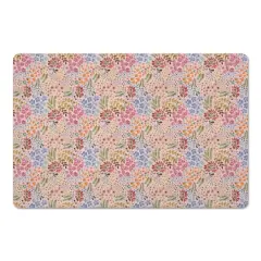Wild Flower Floral Floor Mat Pink