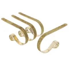 Original MantleClip&reg; Gold Glitter Stocking Holders, 4ct.
