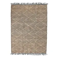 Hello Honey&reg; Black & Natural Woven Cotton & Jute Rug, 7ft. x 5ft.