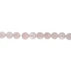 John Bead Earth's Jewels Natural Stone Round Beads, 8mm Rose Quartz