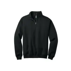 JERZEES&reg; NuBlend&reg; 1/4-Zip Cadet Collar Sweatshirt Black