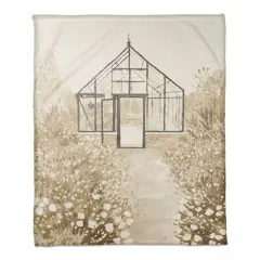 Modern Greenhouse Coral Fleece Blanket
