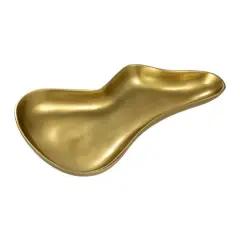 Hello Honey&reg; 12" Gold Electroplated Aluminum Organic Shaped Tray