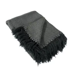 DII&reg; Gray Luxury Chevron Throw