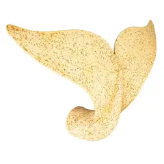 Hello Honey&reg; 24.25" Cream Distressed Metal Whale Tail Wall D&eacute;cor