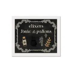Elixers Tonic Potions 2 16" x 20" White Framed Print Under Plexiglass
