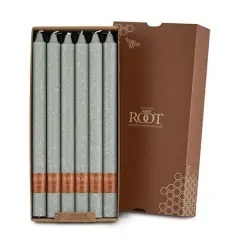 Root Candles 12" Unscented Timberline&trade; Arista&trade; Taper Candles, 12ct. Sage Green