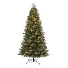 7.5ft. Pre-Lit Greenbriar Fir Artificial Christmas Tree, Soft White Cluster LED Lights