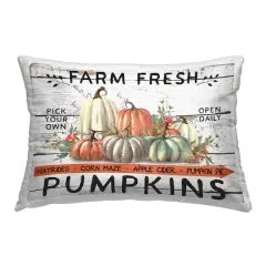 Stupell Industries Fresh Pumpkin Mound Outdoor Printed Pillow