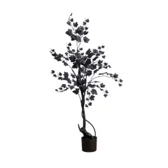 4ft. Halloween Black Maple Artificial Potted Tree