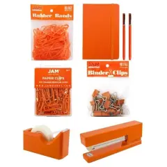 JAM Paper Orange Complete Desk Kit