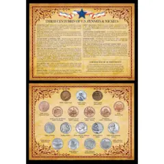 Three Centuries of U.S. Pennies & Nickels