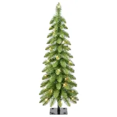 3ft. Pre-Lit Alpine Pencil Artificial Christmas Tree, Clear Lights