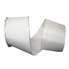 Reliant 2.5" x 25yd. Rhapsody Taffeta Wired Ribbon White