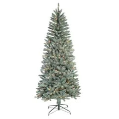 7.5ft. Pre-Lit Blue Spruce Slim Artificial Christmas Tree