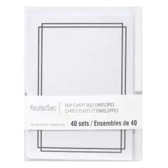 Flat Cards & Envelopes by Recollections&trade;, 3.5" x 4.87" Black