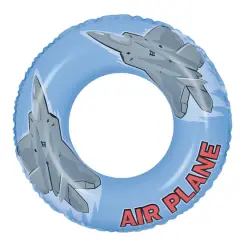 30" Blue & Gray Airplane Inflatable Pool Ring Float