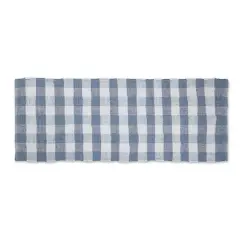 DII&reg; Buffalo Check Rag Rug, 2.25ft. x 6ft. Stonewash Blue