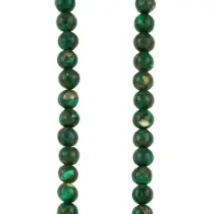 Green Reconstituted Dyed Malachite Round Beads, 5.5mm by Bead Landing&trade;