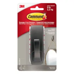 Command&trade; Large Decorative Metal Hook, Oil Rubbed Bronze