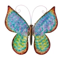 Glitzhome&reg; 20" Colorful Butterfly Metal Wall D&eacute;cor