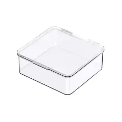 Small Clear Stacking Plastic Case with Hinged Lid by Simply Tidy&reg;